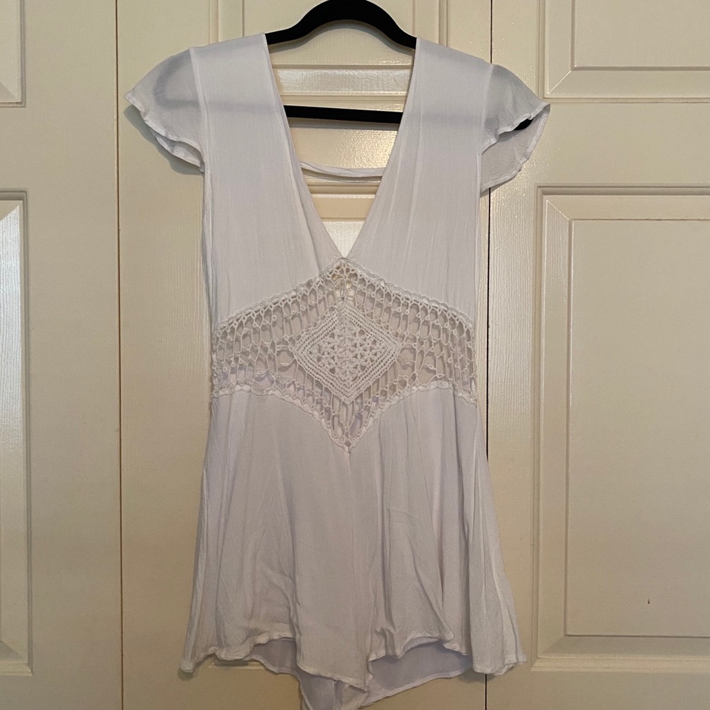 White lace romper